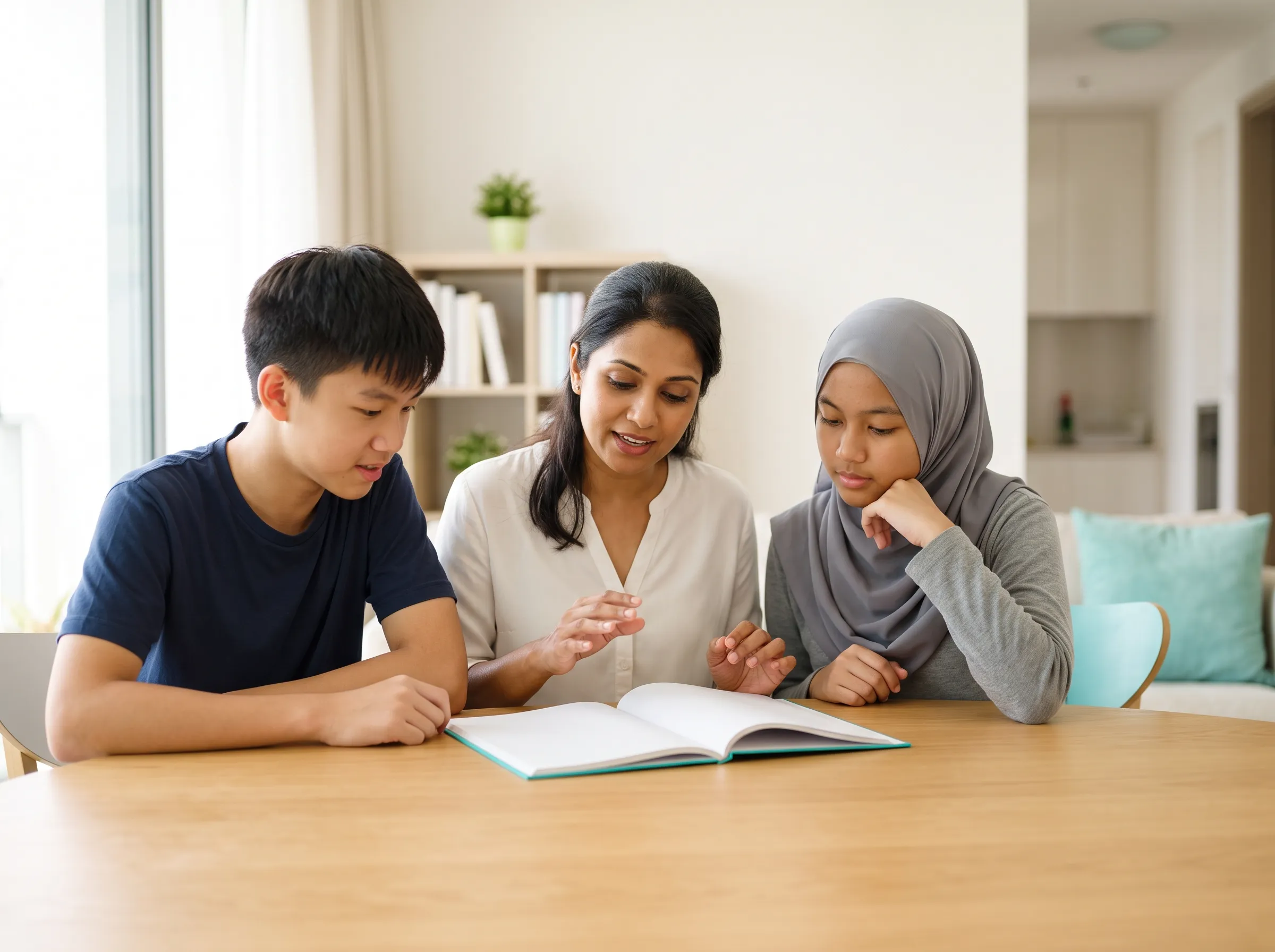 Liya teaching a premium small group of two students